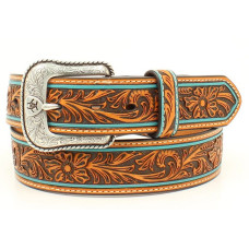Cintura in pelle Ariat Tan Floral Embossed Cintura in pelle Ariat Tan Floral Embossed