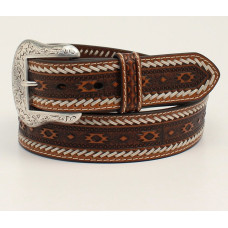 Cintura in pelle Ariat Brown White Stitches Cintura in pelle Ariat Brown White Stitches