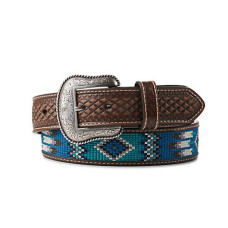 Cintura in pelle Ariat Blue Southern Pattern Cintura in pelle Ariat Blue Southern Pattern