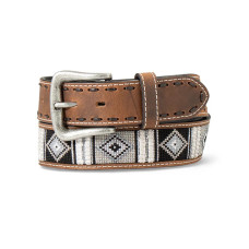 Cintura in pelle Ariat Choco Black Aztec