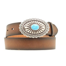 Cintura in pelle Ariat Oval Buckle Cintura in pelle Ariat Oval Buckle