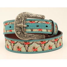Cintura in pelle Ariat Turquoise Longhorn Cintura in pelle Ariat Turquoise Longhorn