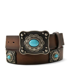 Cintura in pelle Ariat Turquoise Conchos Cintura in pelle Ariat Turquoise Conchos