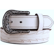 Cintura in pelle Ariat Casanova White