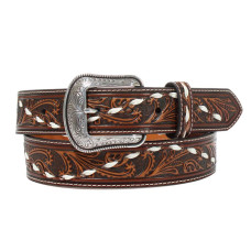 Cintura in pelle 3D White Buck Lace Cintura in pelle 3D White Buck Lace