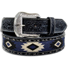 Cintura in pelle Nocona Southwest Blue Black Cintura in pelle Nocona Southwest Blue Black