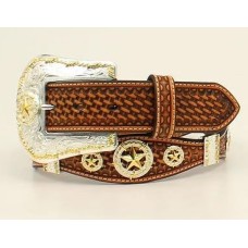 Cintura in pelle Nocona Gold Conchos