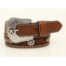 Cintura in pelle Nocona Hair Star Conchos Cintura in pelle Nocona Hair Star Conchos