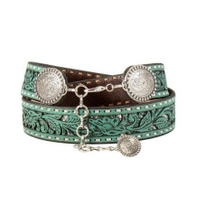 Cinturone in pelle Nocona Turquoise Glitter Cinturone in pelle Nocona Turquoise Glitter