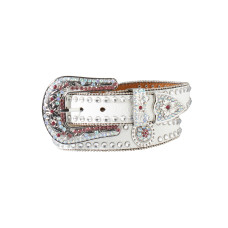 Cintura in pelle Nocona Floral White Cintura in pelle Nocona Floral White