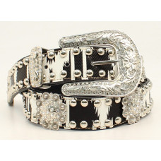 Cintura in pelle Blazin Roxx Black White Cintura in pelle Blazin Roxx Black White