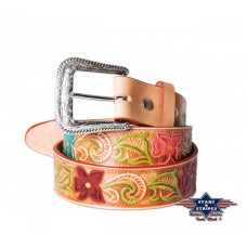 Cintura in pelle Stars & Stripes WG-101