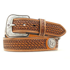 Cintura in pelle Ariat Stitch Tooling Tan Cintura in pelle Ariat Stitch Tooling Tan