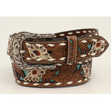 Cintura in pelle Ariat Tapered Floral Overlay Cintura in pelle Ariat Tapered Floral Overlay