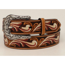 Cintura in pelle Ariat Floral Embossed Tan Cintura in pelle Ariat Floral Embossed Tan