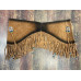 Cinturone in pelle con frange light brown