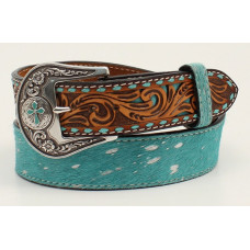 Cintura in pelle Angel Ranch Calf Hair Turquoise Cintura in pelle Angel Ranch Calf Hair Turquoise