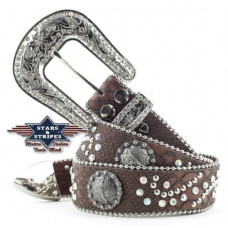 Cintura in pelle Stars & Stripes Stone Brown