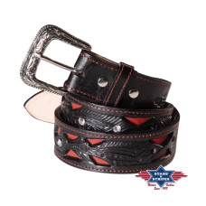 Cintura in pelle Stars & Stripes WG-106