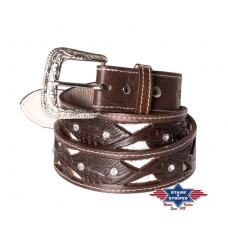Cintura in pelle Stars & Stripes WG-107