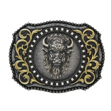 Fibbia Nocona Antique Silver Buffalo