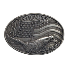 Fibbia Nocona Oval God Bless America