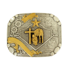 Fibbia Nocona Rectangle Cowboy Prayer Fibbia Nocona Rectangle Cowboy Prayer
