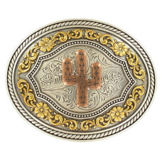 Fibbia Nocona Oval Floral Cactus