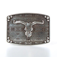 Fibbia Cintura Western Cowboy - Stile Rodeo Bull Rider - Metallo Multicolore Per Uomo