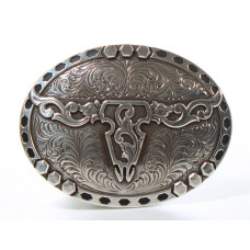 Fibbia Nocona Oval Floral Skull Fibbia Nocona Oval Floral Skull