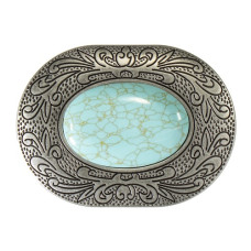 Fibbia Nocona Oval Turquoise Stone