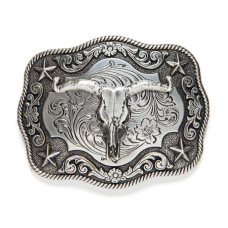Fibbia Nocona Big Steer Skull