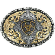 Fibbia Ariat Oval Silver Gold Logo