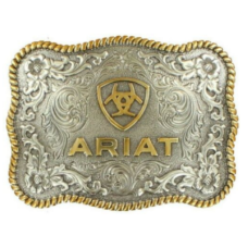 Fibbia Ariat Rectangle Gold Logo