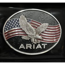Fibbia Ariat Logo USA Flag