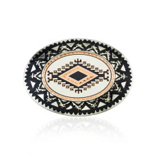 Fibbia Copper Arts Inc Aztek Oval Fibbia Copper Arts Inc Aztek Oval