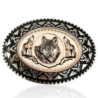 Fibbia Copper Arts Inc Southwest Wolf 