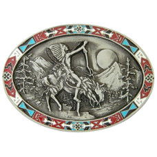 Fibbia End Of Trail Enamel Finish BU-017-E Fibbia End Of Trail Enamel Finish BU-017-E