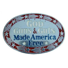 Fibbia God Guns Guts