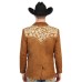 Giacca Blazer Western Ricamato in Ecopelle Scamosciata El General 45646