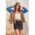Giacca ecologica scamosciata Savanna Jane Blue and Fringe Giacca ecologica scamosciata Savanna Jane Blue and Fringe