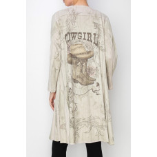 Cardigan effetto pelle scamosciata sintetica Origami Apparel Cowgirl Cardigan effetto pelle scamosciata sintetica Origami Apparel Cowgirl