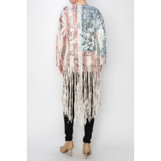 Cardigan effetto pelle scamosciata sintetica Origami Apparel USA Design Cardigan effetto pelle scamosciata sintetica Origami Apparel USA Design