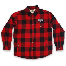 Giacca da uomo Toxico in flanella Nera Rossa