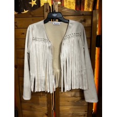 Giacca ecologica con frange Beige