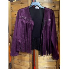 Giacca ecologica con frange Purple