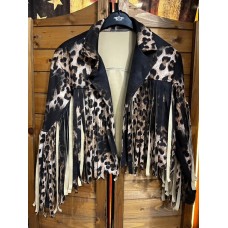 Giacca ecologica con frange Dark Animalier