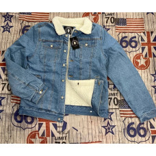 Giacca da uomo in denim e sherpa Miners Clothing Company Giacca da uomo in denim e sherpa Miners Clothing Company