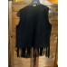 Gilet con borchie e frange Black