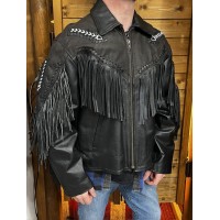 Giacca in pelle da uomo Kerozen Country Fringe Giacca in pelle da uomo Kerozen Country Fringe